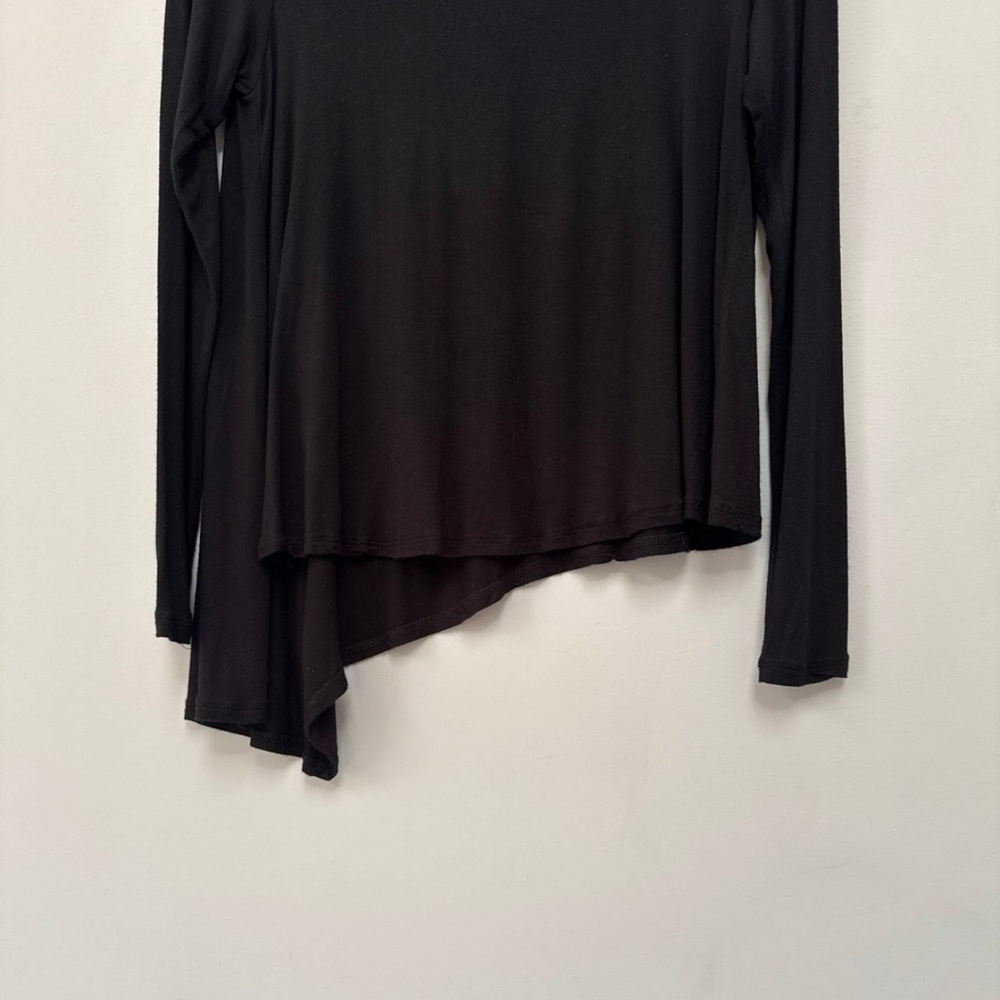 Bcbgeneration Black Asymmetrical Long Sleeve Blou… - image 2